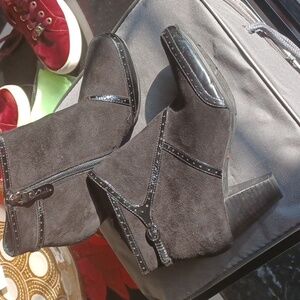 Clarks boots, black, ActiveAIR, 3" heel, zip